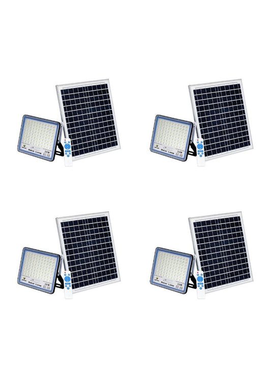 IP66 LED Solar Flood Light with Remote 200W - 4 pack