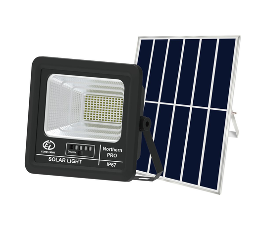 EL- Solar light with Power Level Display exchangeable Battery - 200W Pro