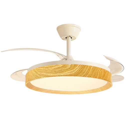 42" White Ceiling Fan Light with Remote - Quiet Motor, 36W, Modern Design