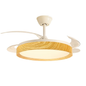 42" White Ceiling Fan Light with Remote - Quiet Motor, 36W, Modern Design