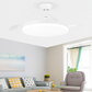 42" White Ceiling Fan Light with Remote - Quiet Motor, 36W, Modern Design