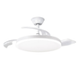 42" White Ceiling Fan Light with Remote - Quiet Motor, 36W, Modern Design