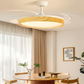 42" White Ceiling Fan Light with Remote - Quiet Motor, 36W, Modern Design