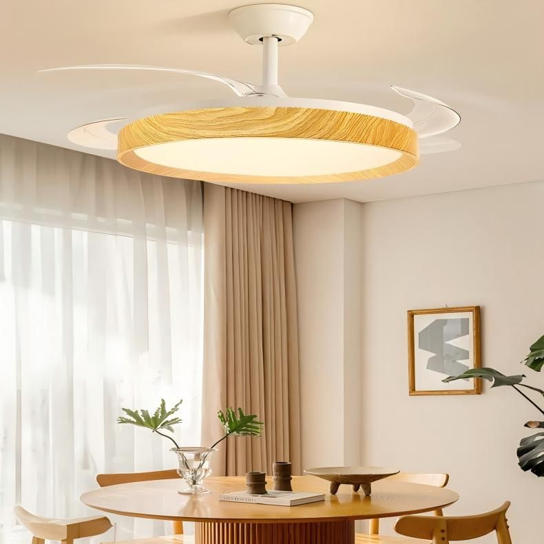 42" White Ceiling Fan Light with Remote - Quiet Motor, 36W, Modern Design