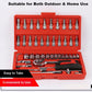 Tools Set 46pcs 1/4-Inch Socket Set Car Vehicle Repair Set