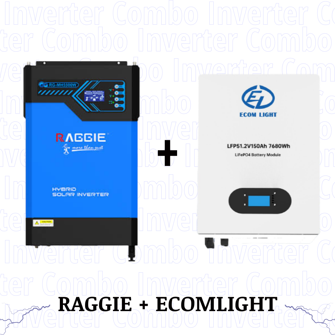 RG-MH5500W Solar inverter and LiFeP04 51.2V 150Ah 7680Wh Battery - Inv ...