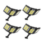 60W 3 Heads Smart Sensor Outdoor Solar Flood Light- 4 Pack