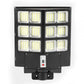 1000W Wireless Solar LED Street Light with Sensor, Remote and Pole- 2 Pack