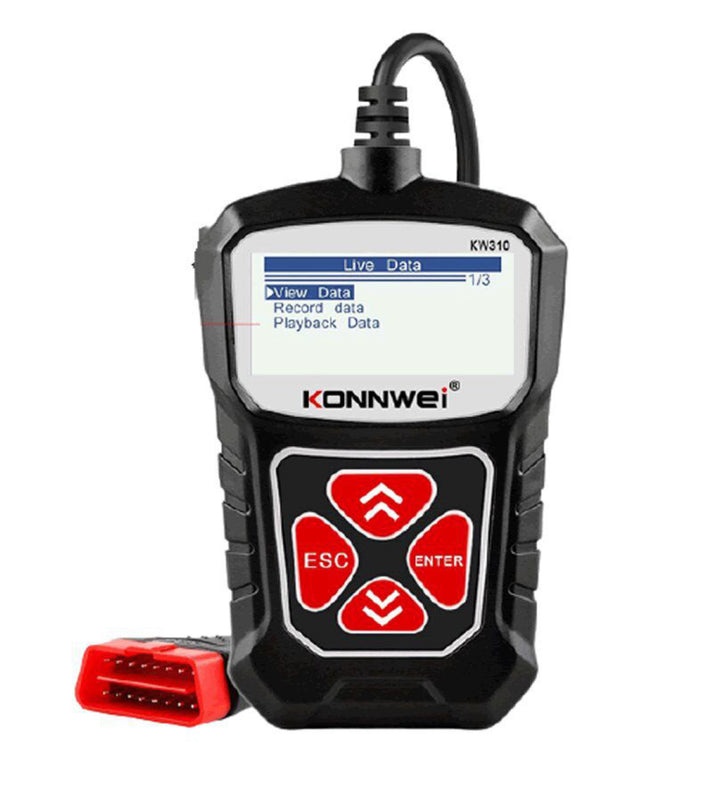 Pack of 7inch Car Radio, Waterproof EU License Plate, Car Vehicle Repair Set, and KW310 Multifunction Auto Diagnostic Scanner Tool