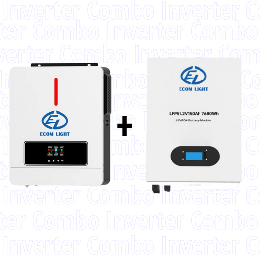 8,2KW Hybrid Solar Inverter and LiFePO4 51.2V 150Ah Battery- Inverter Combo