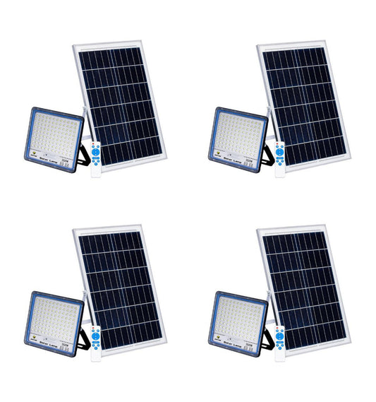 IP66 LED Solar Flood Light with Remote 300W - 4 Pack