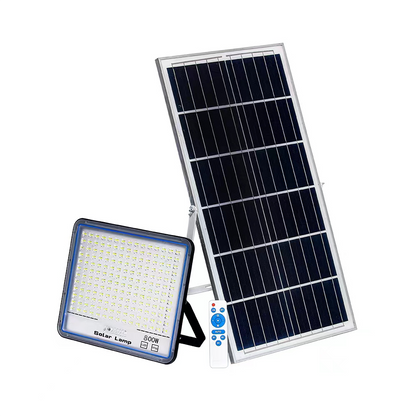 800W Solar Powered LED Flood Light With Panel & Remote-IP66